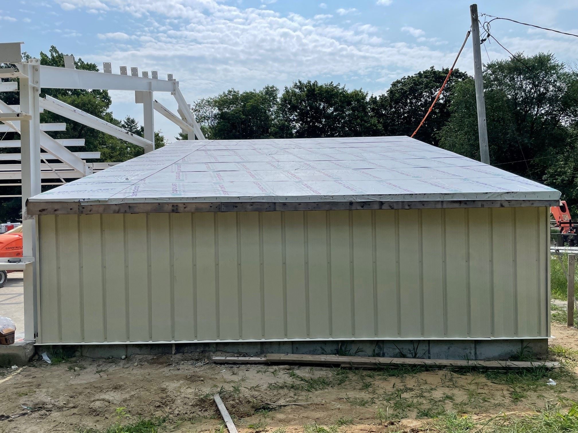 Trim and Siding for the Maintenance Garage Addition